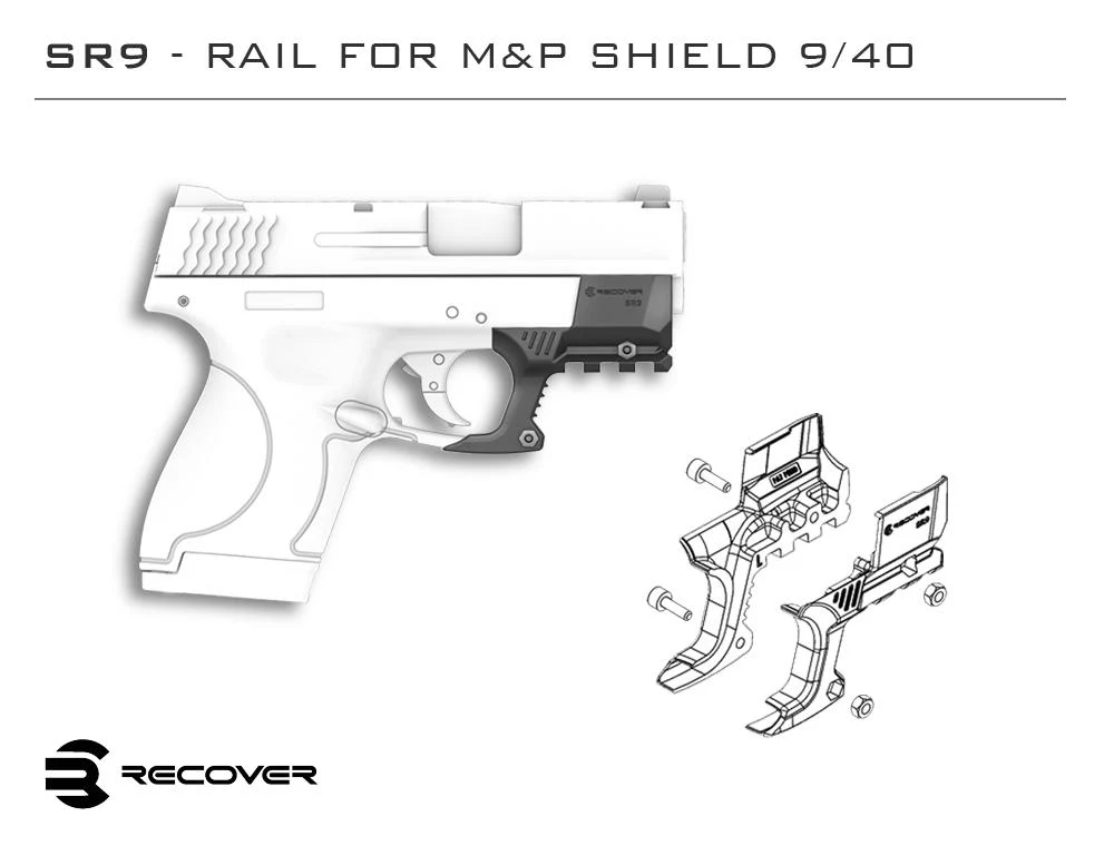 Rail Adapter for Smith & Wesson Shield | Recover Tactical SHR9 - Image 3